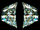 Matched pair of Crescent Trapezoid diamonds