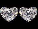 Matched pair of Heart diamonds