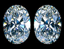 Matched pair of Oval diamonds