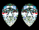 Matched pair of Pear diamonds