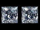 Matched pair of Princess diamonds